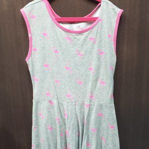 100% Cotton tank dress  Gray/Pink  Size 10*12 The Childrens Place